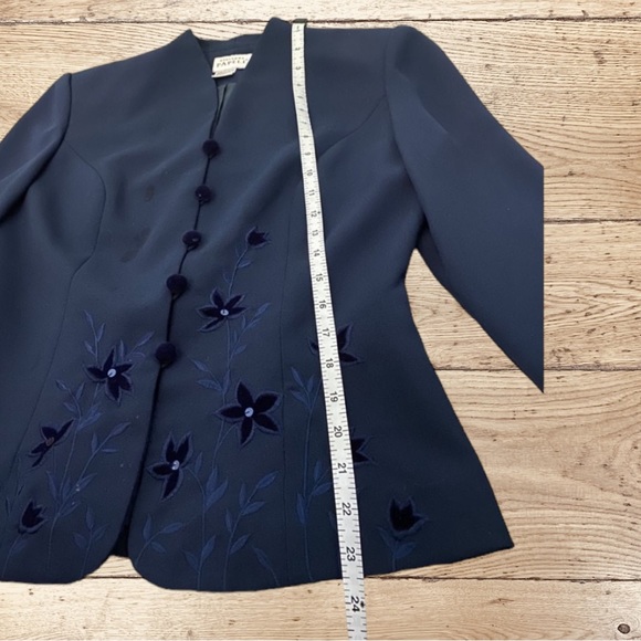 Vintage Adrianna Papell Navy Blazer & Skirt - Picture 8 of 14